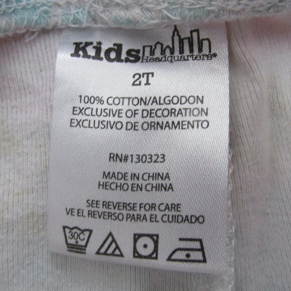 Kids Headquarters Pull On Shorts Girls 2T Pink Rainbow Hearts Elastic Bottoms - Picture 2 of 3